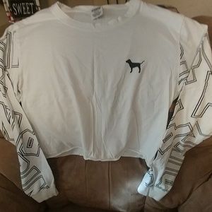 VS VICTORIA'S SECRET PINK crop tee t-shirt top vs